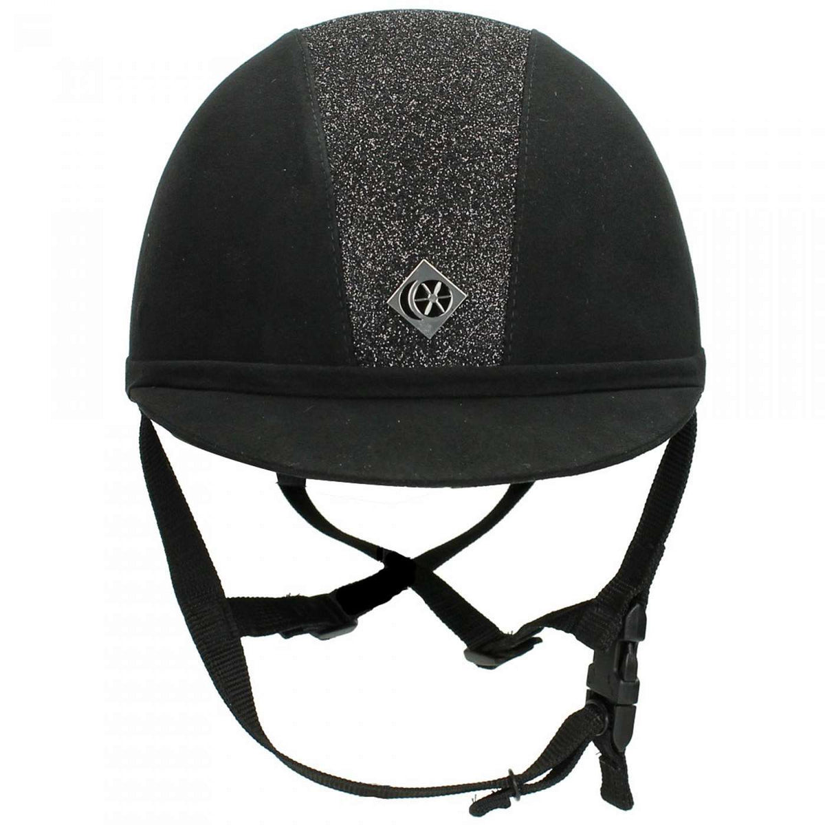 Chapeau D'équitation Charles Owen YR8 - Noir/noir Avec Finition