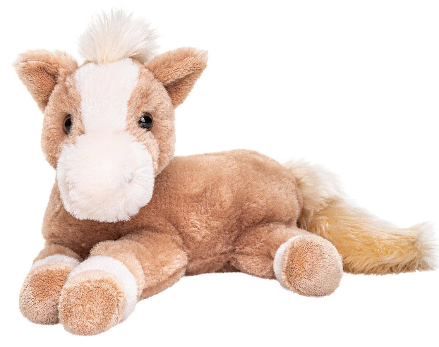 Horse, lying down (light brown) - super soft - cuddle/plush