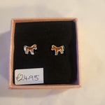 Brown kids stud earrings