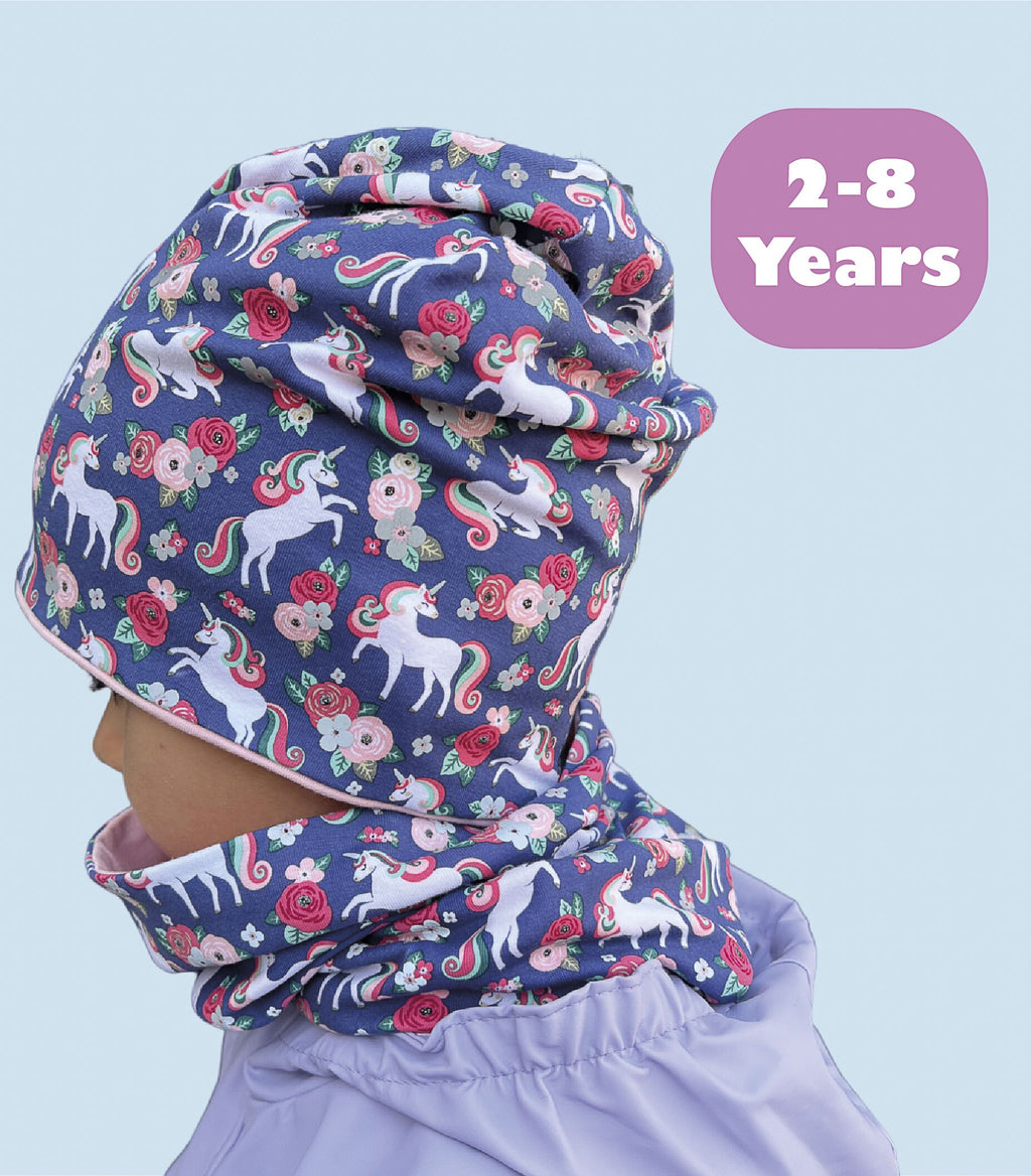 Kinder beanie hat and neck warmer (reflective)