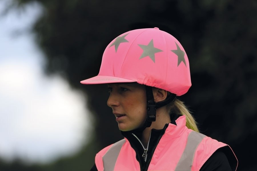 Pink star equi flector hat cover