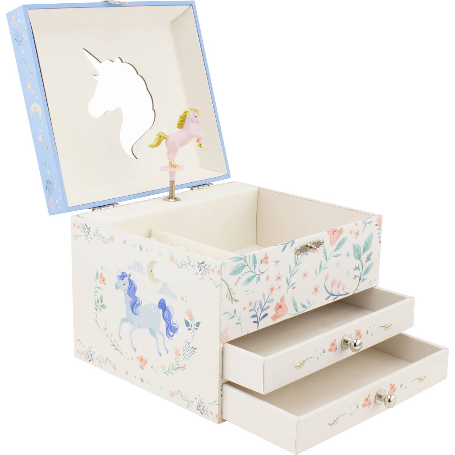 UNICORN MUSICAL CHEST WITH 2 DRAWERS