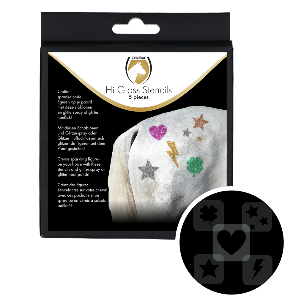 Excellent Horse Hi Gloss Stencils 5 pieces