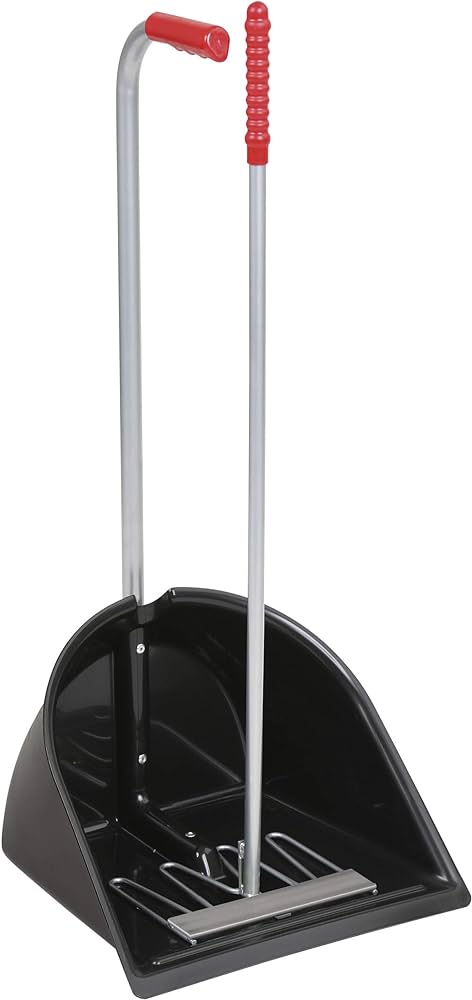 Manure scoop and rack black high