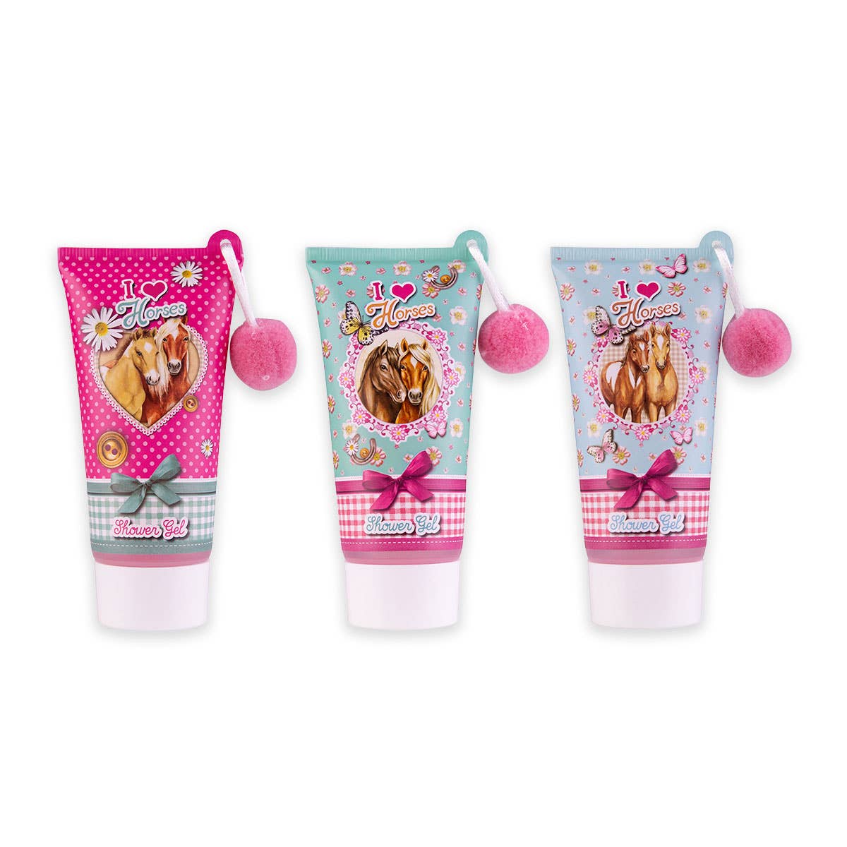 Shower gel for kids I Love Horses 60ml, scent: strawberry