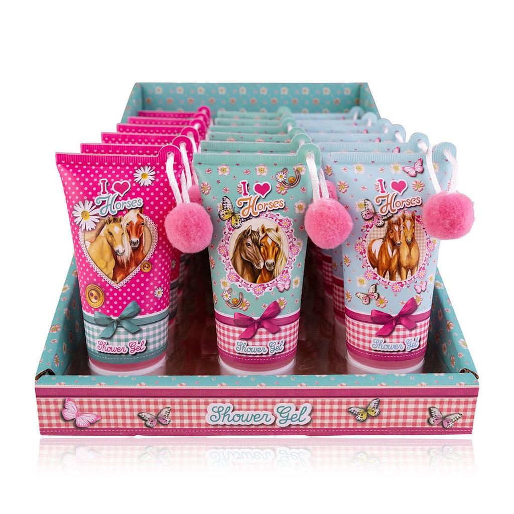 Shower gel for kids I Love Horses 60ml, scent: strawberry