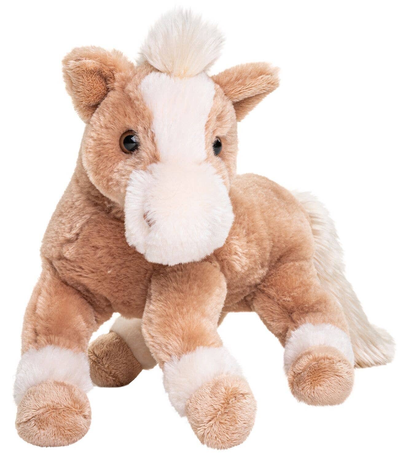 Horse, lying down (light brown) - super soft - cuddle/plush