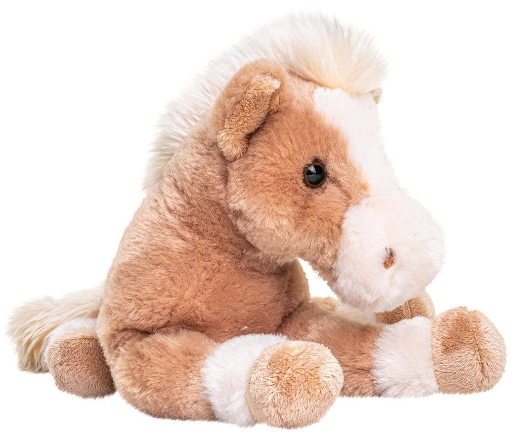 Horse, lying down (light brown) - super soft - cuddle/plush
