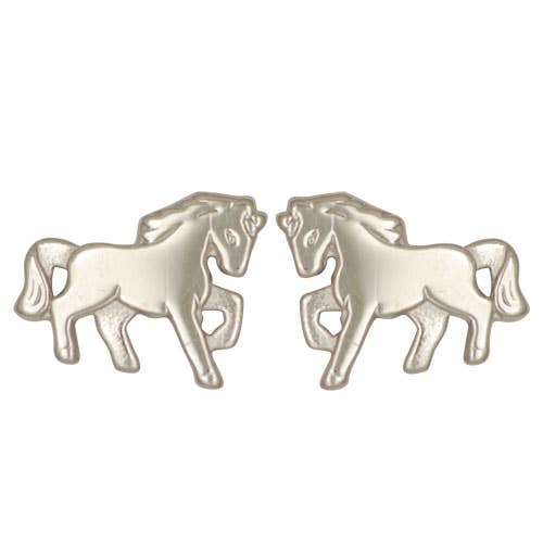 Horse stud earrings 925 silver