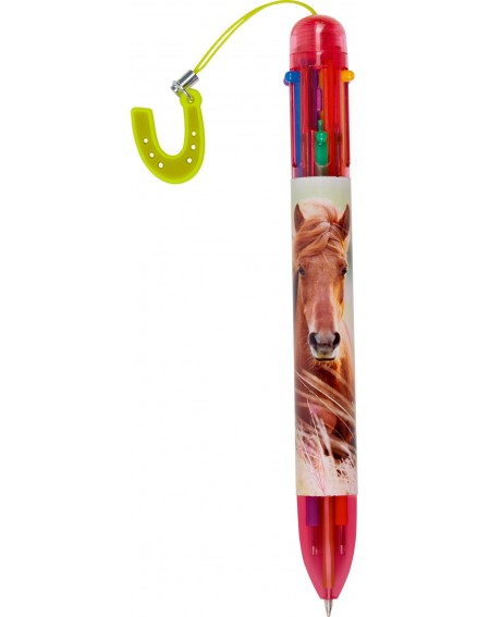 6 colour ballpoint pin with horse design