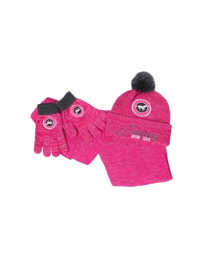 Kids hat scarf, hat and gloves set